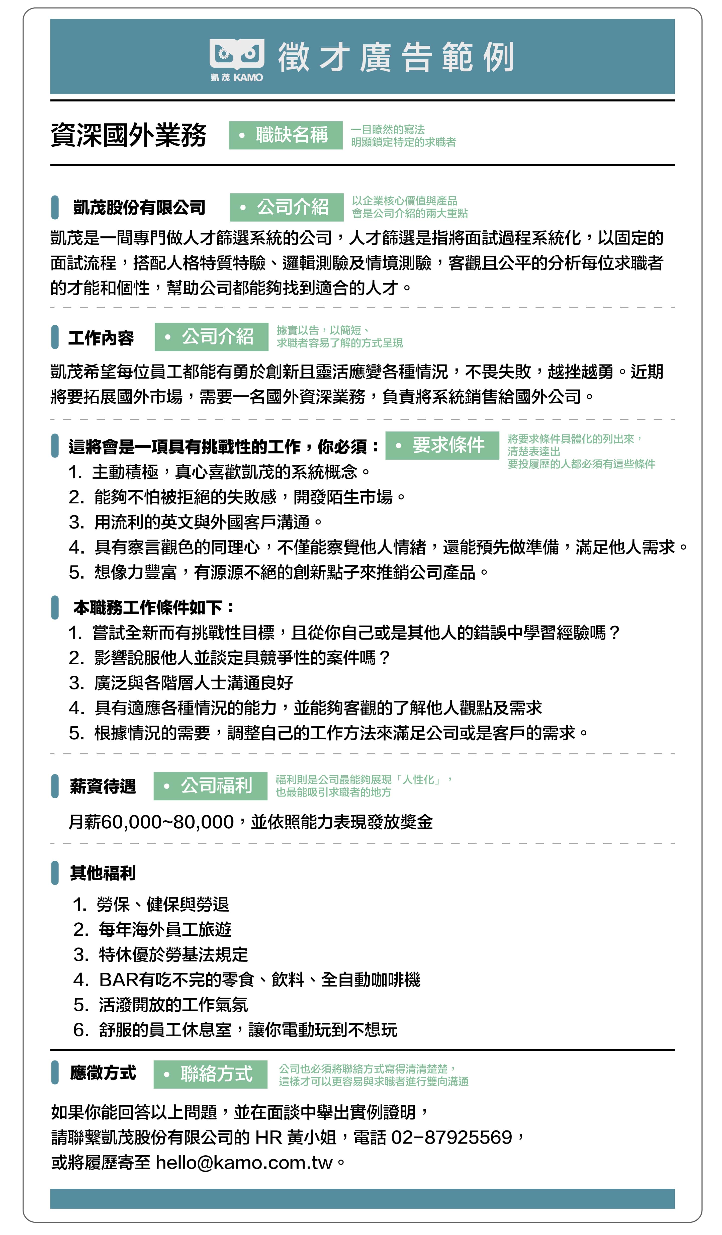 如何透過『工作職能』寫出有效的企業徵才廣告？ - 凱茂KAMO 如何透過『工作職能』寫出有效的企業徵才廣告？